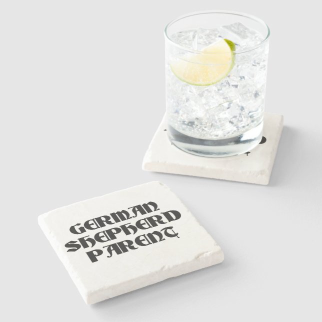 german shepherd parent stone coaster (Side)