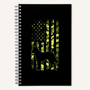 German Shepherd Patriotic Dog Notebook