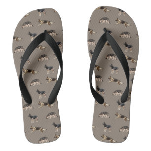 German Shepherd Pattern (Brown) Thongs