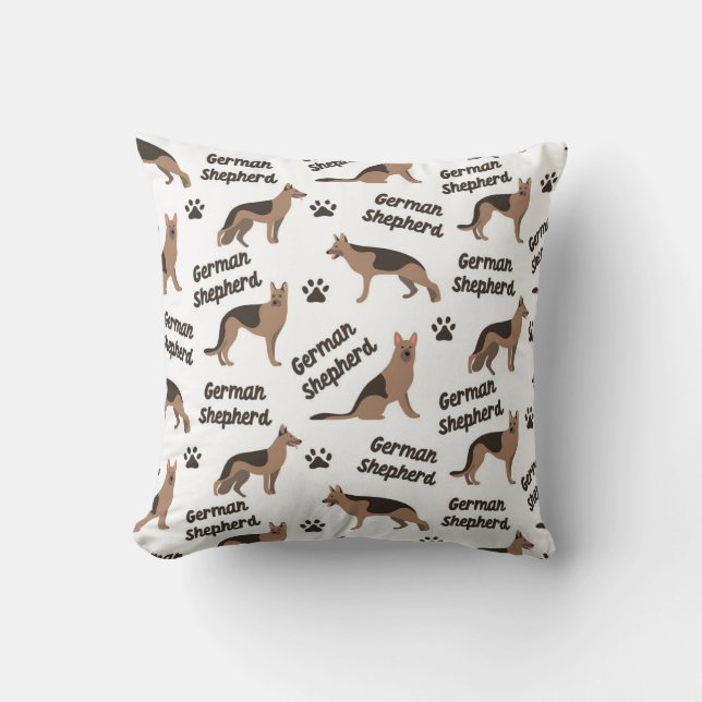 German Shepherd Pattern Cushion (Front)