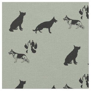German Shepherd Pattern Fabric