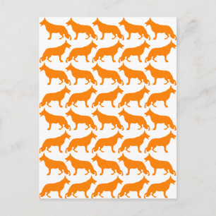 German  Shepherd Pattern Postcard
