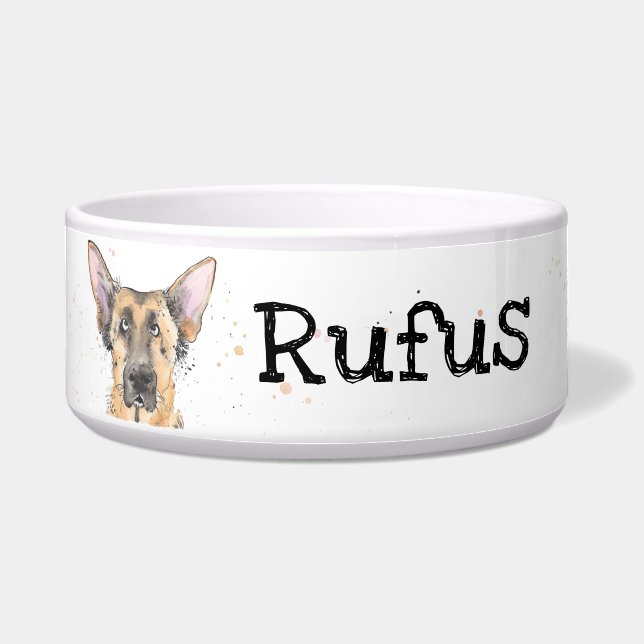 German Shepherd personalised Alsatian named dog (Front)