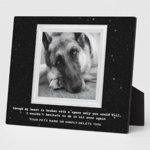 German Shepherd Pet Memorial with Your Photo Plaque