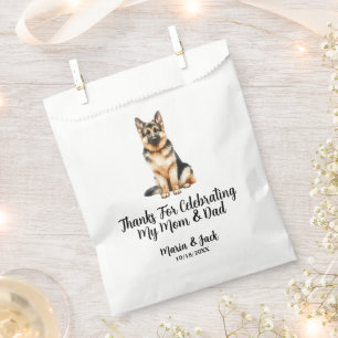 German Shepherd Pet Wedding Full Colour Favour Bag