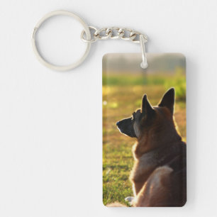 German Shepherd Photo Key Ring