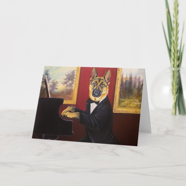German Shepherd | Piano Waltz Card (Front)