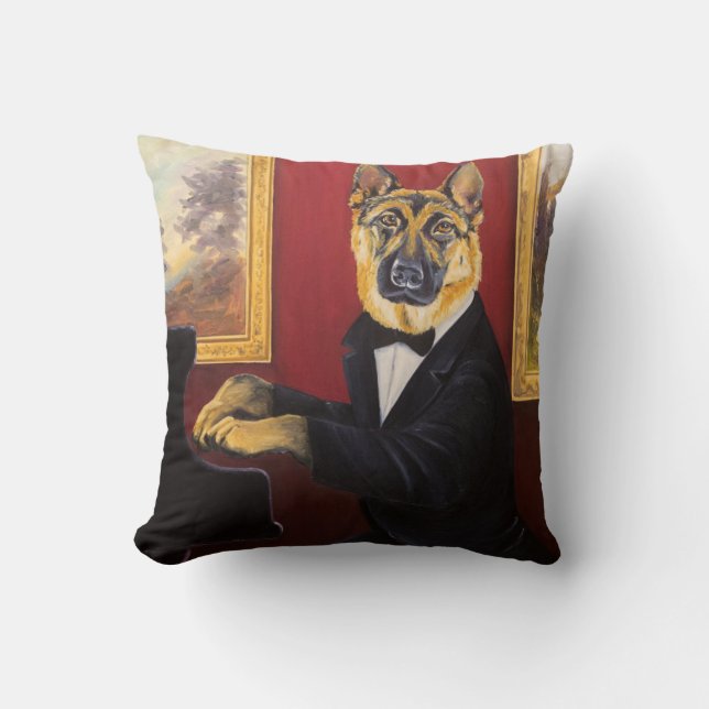 German Shepherd | Piano Waltz Cushion (Front)