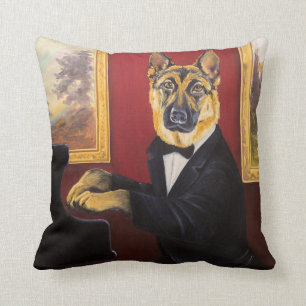 German Shepherd   Piano Waltz Cushion