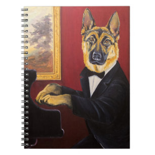 German Shepherd Piano Waltz Notebook