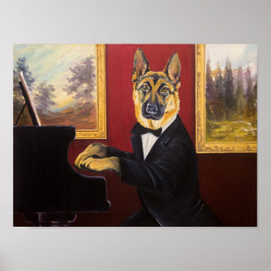 German Shepherd   Piano Waltz Poster