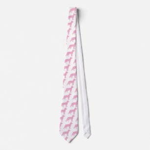 German Shepherd Pink Cancer Ribbons Tie
