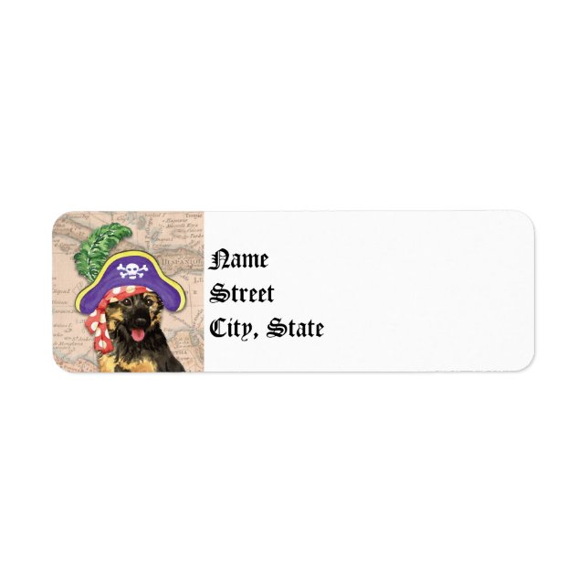 German Shepherd Pirate Return Address Label (Front)