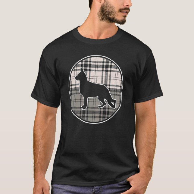 German Shepherd Plaid T-Shirt (Front)
