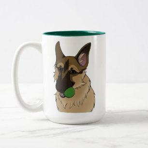 German Shepherd Play Time with Ball Mug