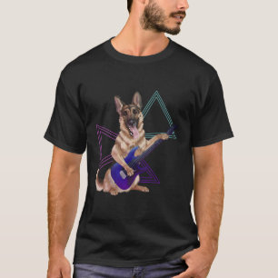German Shepherd Playing An Electric Guitar T-Shirt