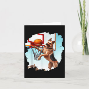 German Shepherd Playing Basball Funny Dog Basball Card