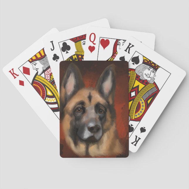 GERMAN SHEPHERD     PLAYING CARDS (Back)