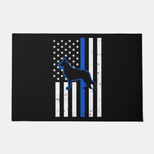 German Shepherd Police Dog K9 Patriotic Doormat