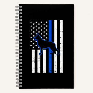 German Shepherd Police Dog K9 Patriotic Notebook