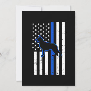 German Shepherd Police Dog K9 Patriotic Thank You Card