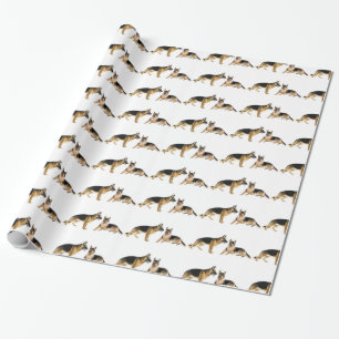 German Shepherd Police K9 Dogs Wrapping Paper