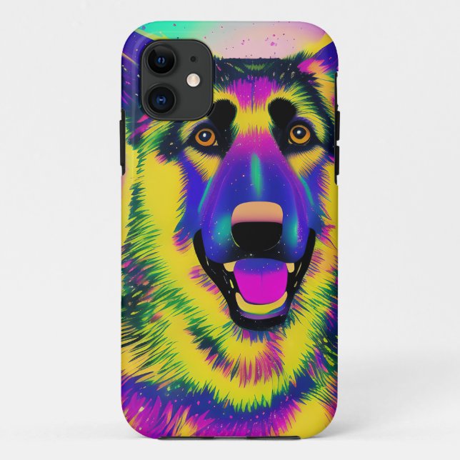 German Shepherd Pop Art   Case-Mate iPhone Case (Back)