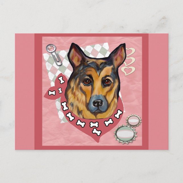 GERMAN SHEPHERD POSTCARD (Front)