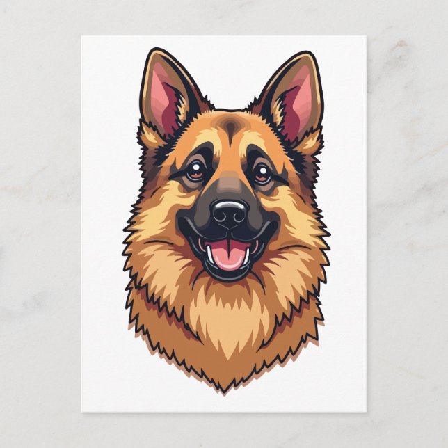 German Shepherd Postcard (Front)