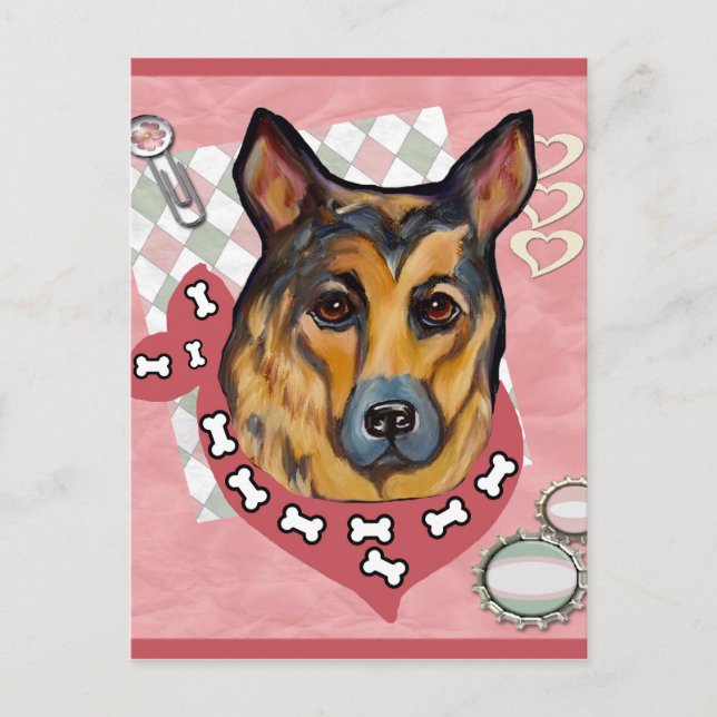 GERMAN SHEPHERD POSTCARD (Front)