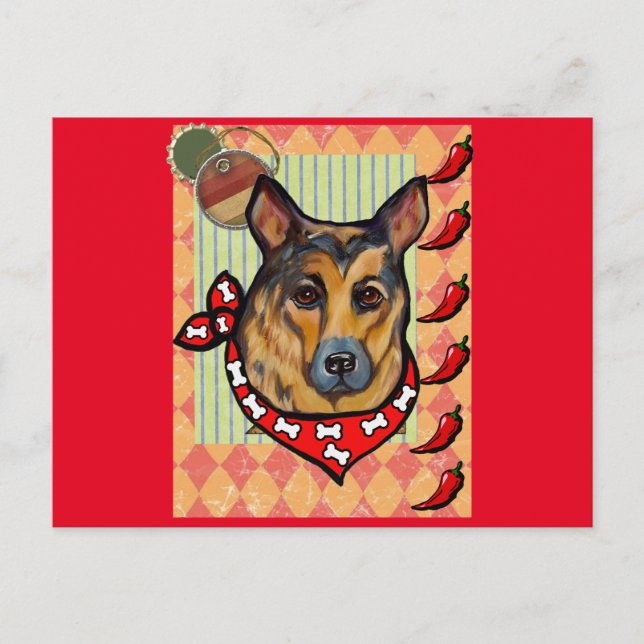 GERMAN SHEPHERD POSTCARD (Front)