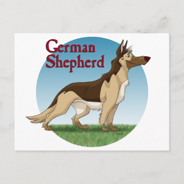 German Shepherd Postcard (Front)