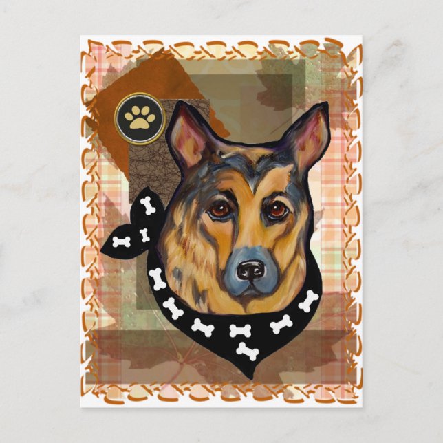 GERMAN SHEPHERD POSTCARD (Front)