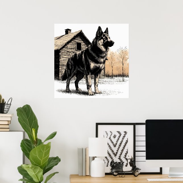 German Shepherd Poster (Home Office)