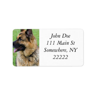 German Shepherd Profile Label