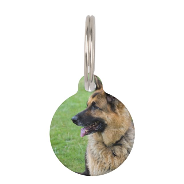 German Shepherd Profile Pet Tag (Front)