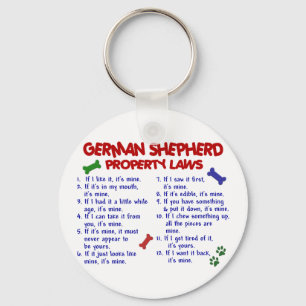 GERMAN SHEPHERD Property Laws 2 Key Ring