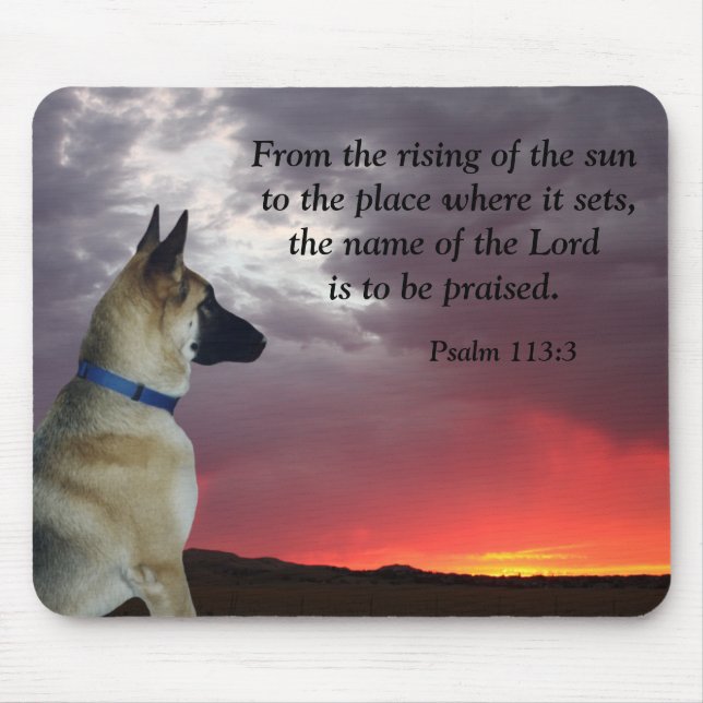 German Shepherd Psalm Mouse Pad (Front)