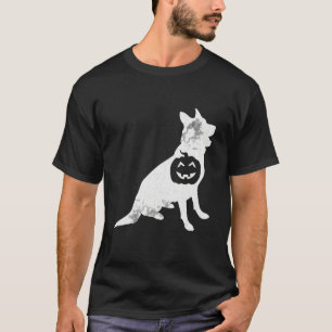 German Shepherd Pumpkin Lazy Halloween Costume Dog T-Shirt