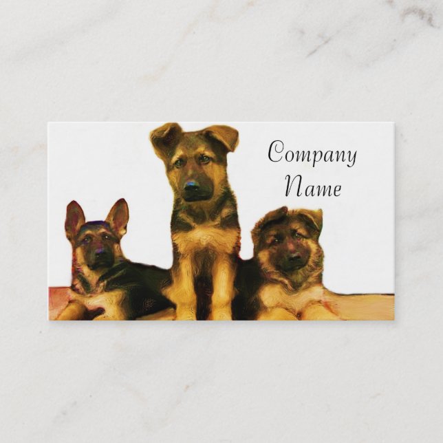 German Shepherd puppies business cards (Front)
