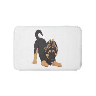 German Shepherd Puppy  Bath Mat