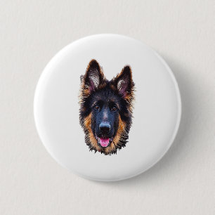 German Shepherd Puppy Dog 6 Cm Round Badge