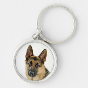 German Shepherd Puppy Dog - Brown and Black Key Ring