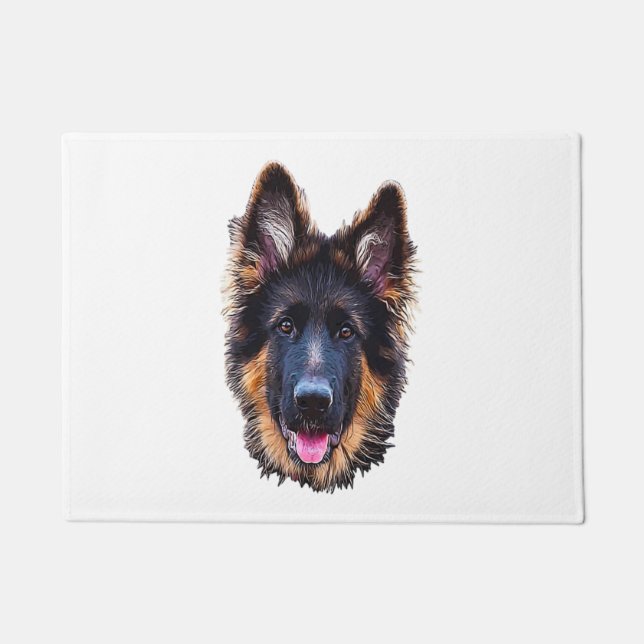 German Shepherd Puppy Dog   Doormat (Front)