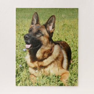 German Shepherd Puppy Dog Jigsaw Puzzle
