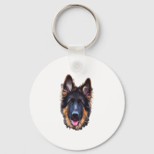 German Shepherd Puppy Dog   Key Ring