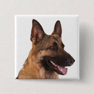 German Shepherd Puppy Dog Love Button Pin