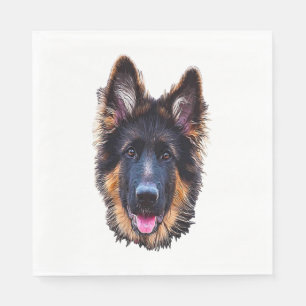 German Shepherd Puppy Dog Napkin