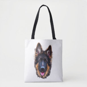 German Shepherd Puppy Dog Tote Bag
