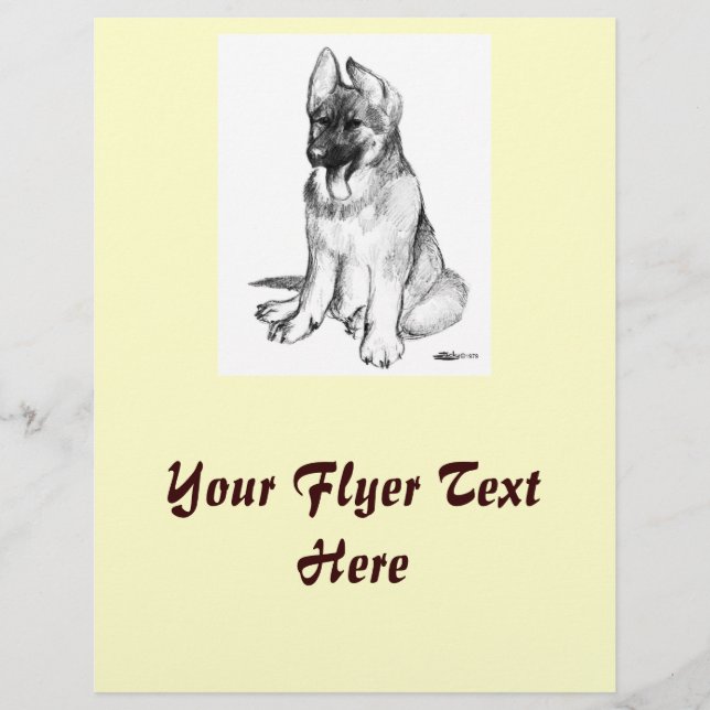 German Shepherd Puppy Flyer (Front)